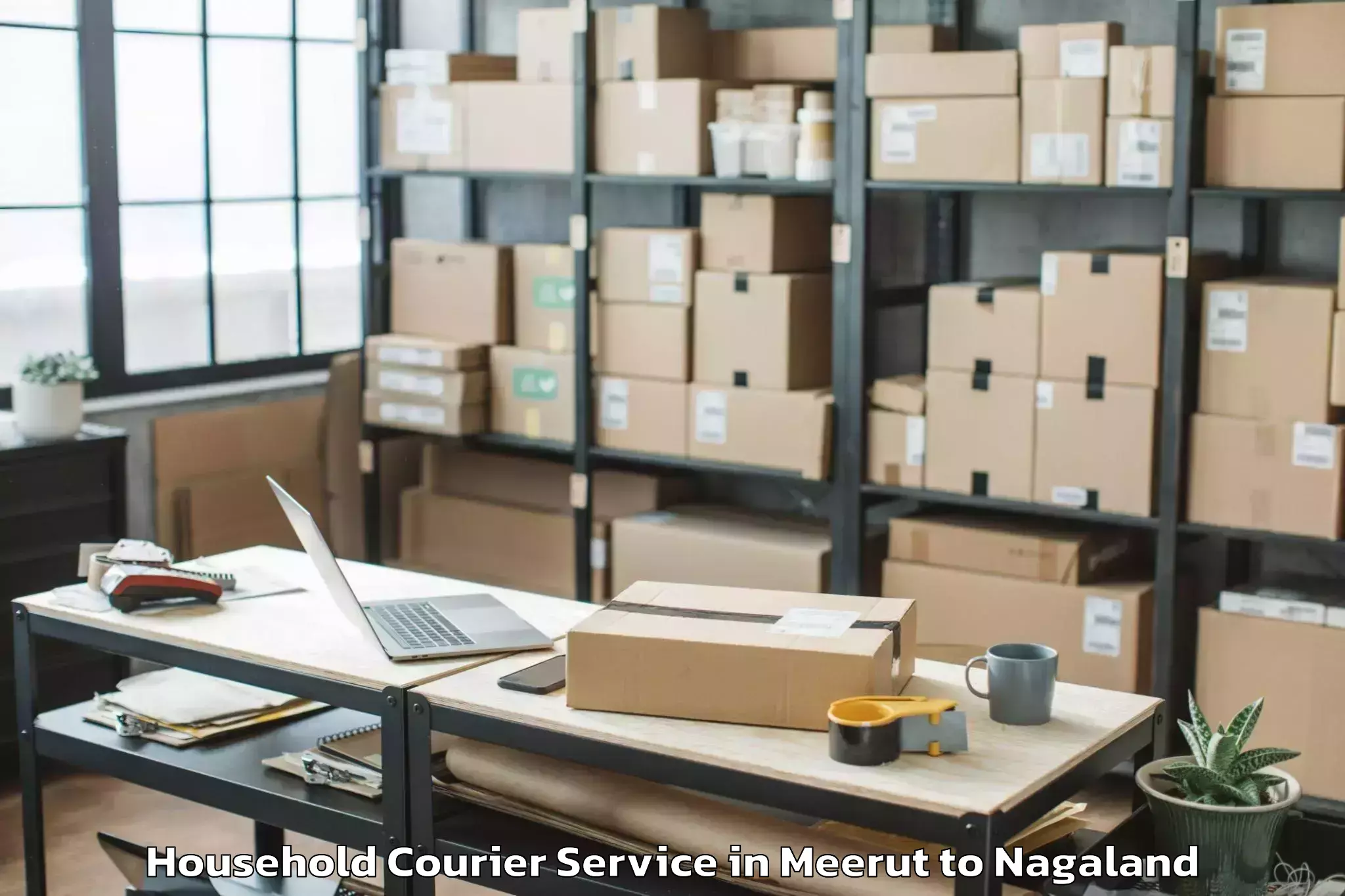 Book Meerut to Pfutsero Household Courier Online